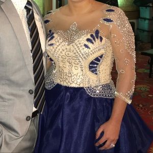 Custom handmade royal blue dress